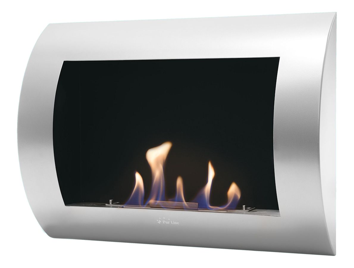 Biochimenea con frontal curvo plata INOX-CLASIC